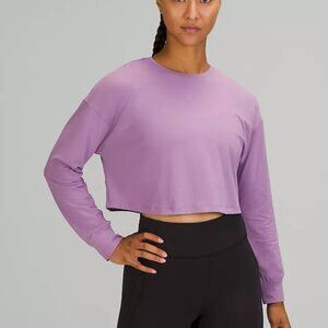 lululemon Muscle Love Long Sleeve Shirt Wisteria Purple sz 14